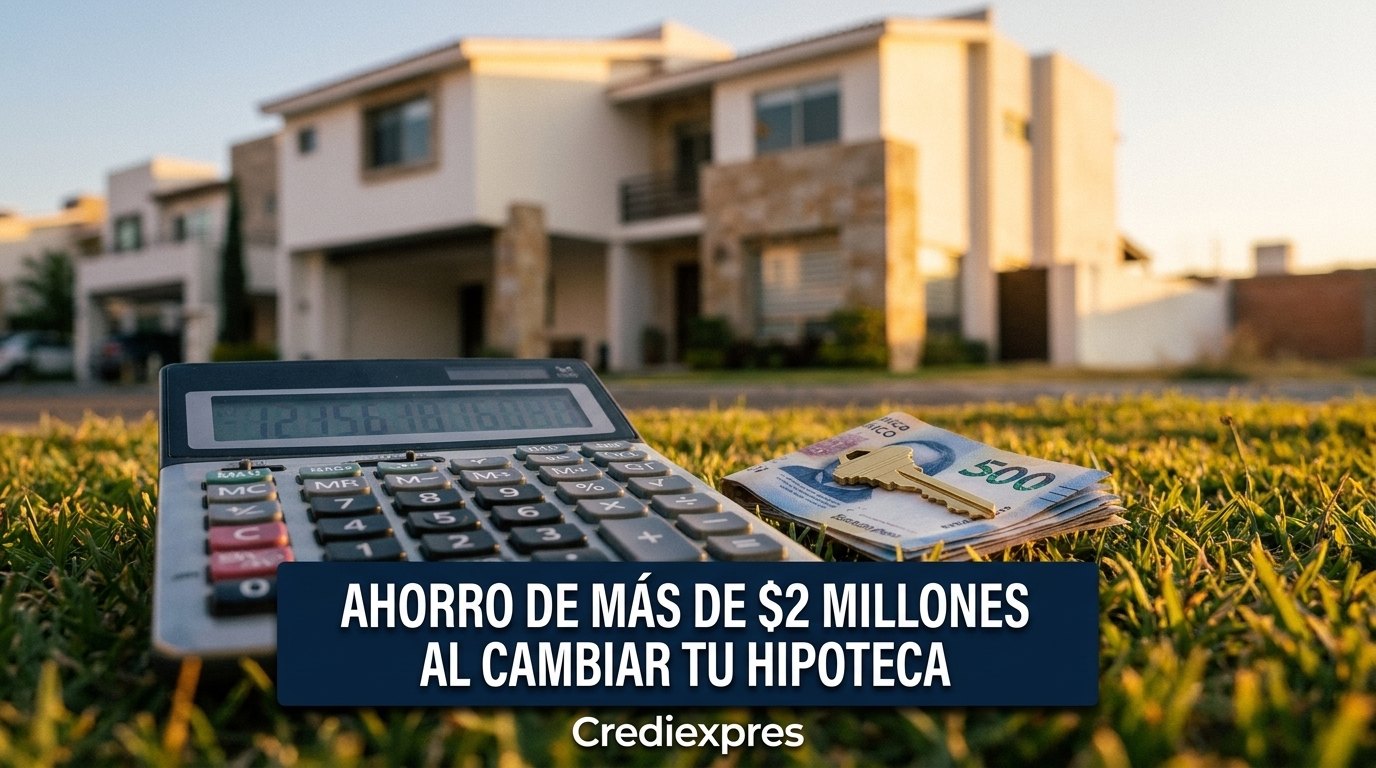 Cambiar tu hipoteca de banco: caso real con ahorro de más de 2 millones de pesos