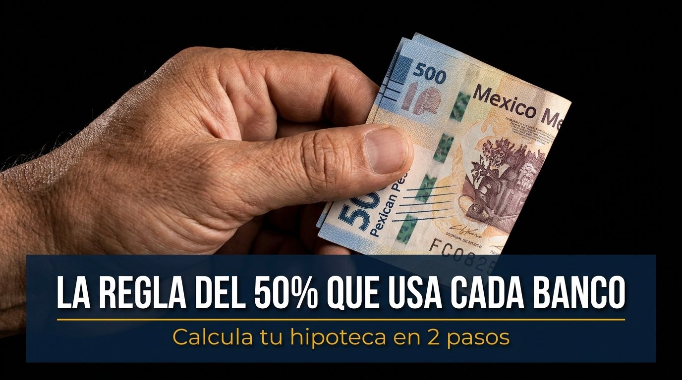 Calcula tu hipoteca en 2 minutos: la regla que usan todos los bancos en México