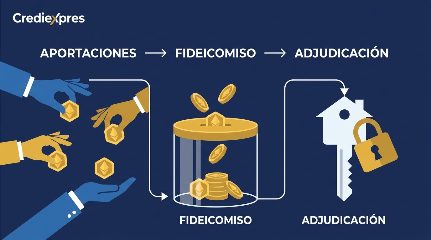 Cómo funciona el autofinanciamiento: aportaciones al fideicomiso y adjudicación del crédito
