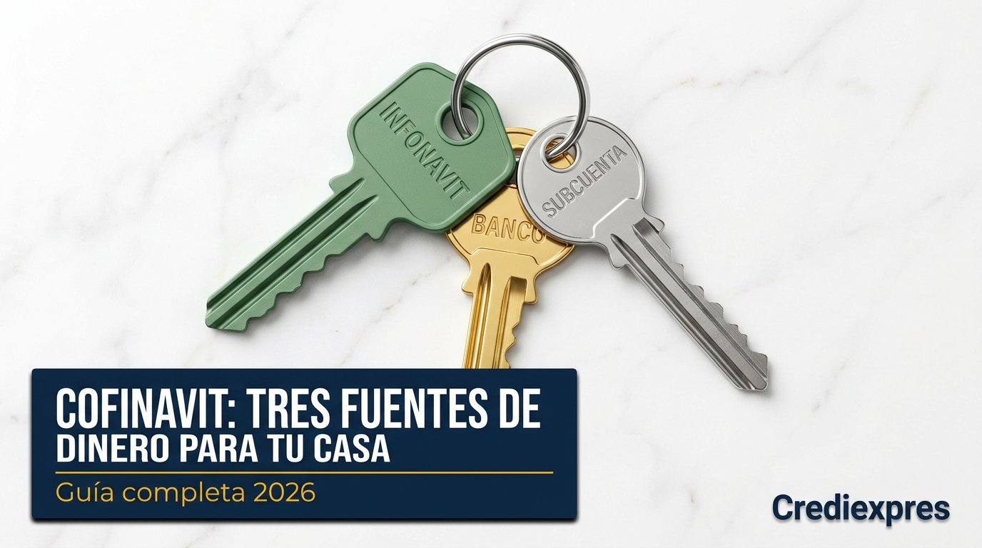 Cofinavit: tres fuentes de dinero para tu casa — credito Infonavit, banco y subcuenta de vivienda