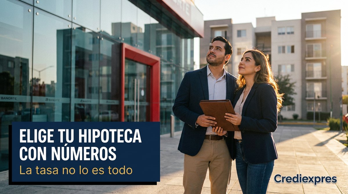 Hipoteca Banorte 2026: cómo una tasa más alta puede costarte menos dinero