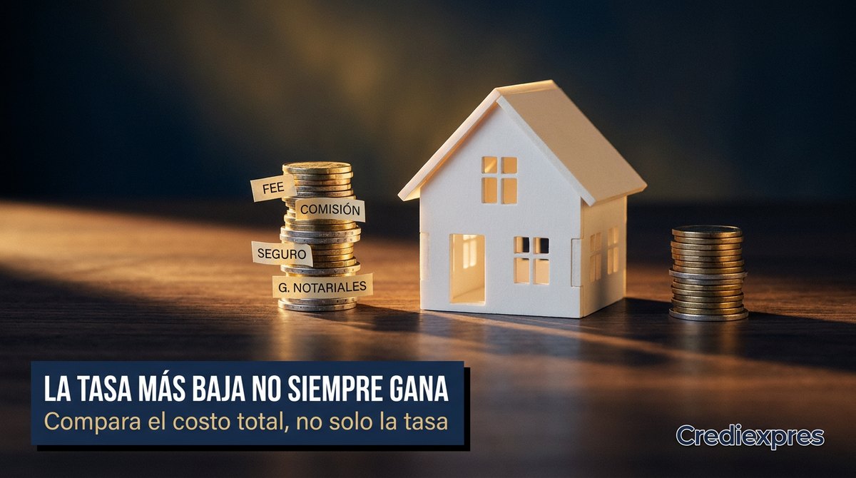 Hipoteca Fuerte vs Hipoteca Cero de Banorte: tasa contra seguros, comisión y avalúo