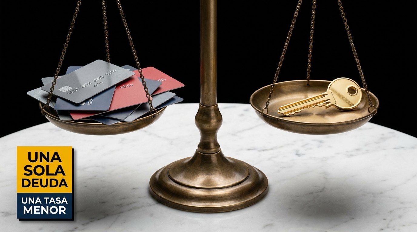 Consolidar deudas de tarjetas con un crédito de liquidez hipotecaria a tasa más baja