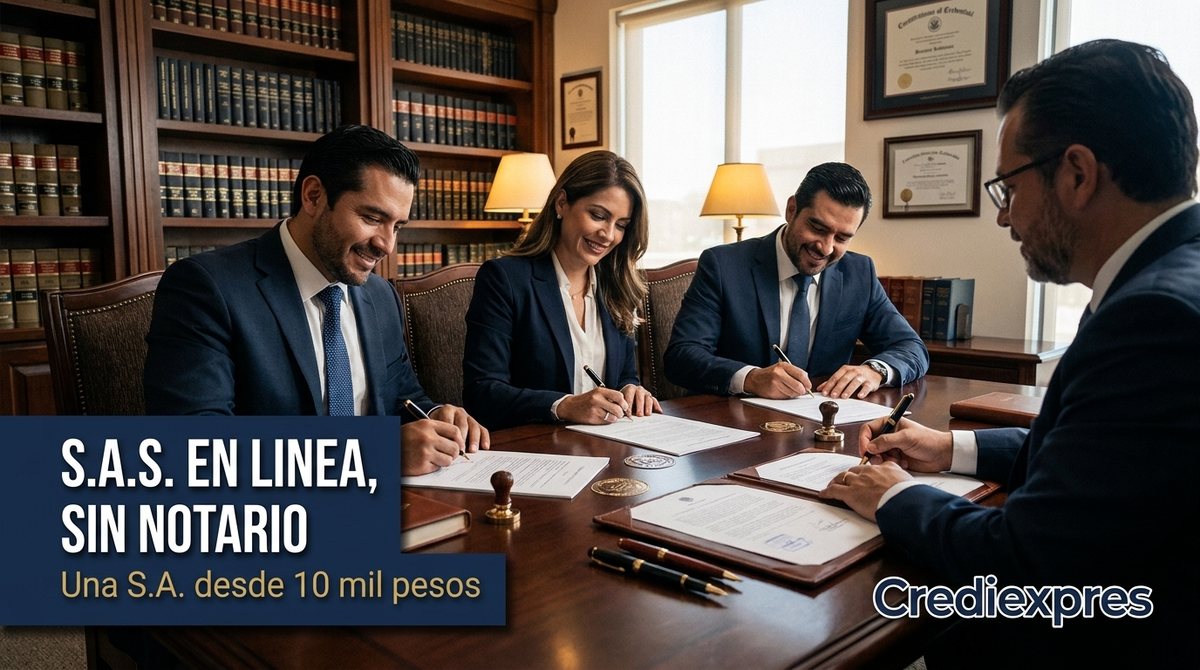Socios de una Persona Moral (SAS, SA de CV) revisando finanzas de la empresa para solicitar crédito