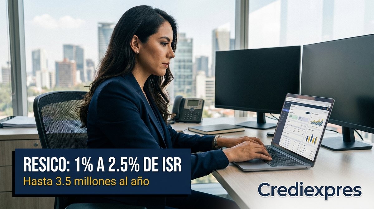 Dueño de negocio Persona Física con Actividad Empresarial (PFAE) trabajando en su local en México