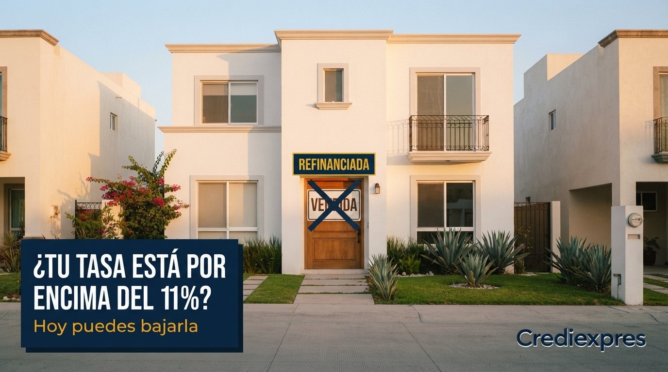 Casa refinanciada: si tu tasa está por encima del 11% hoy puedes bajarla