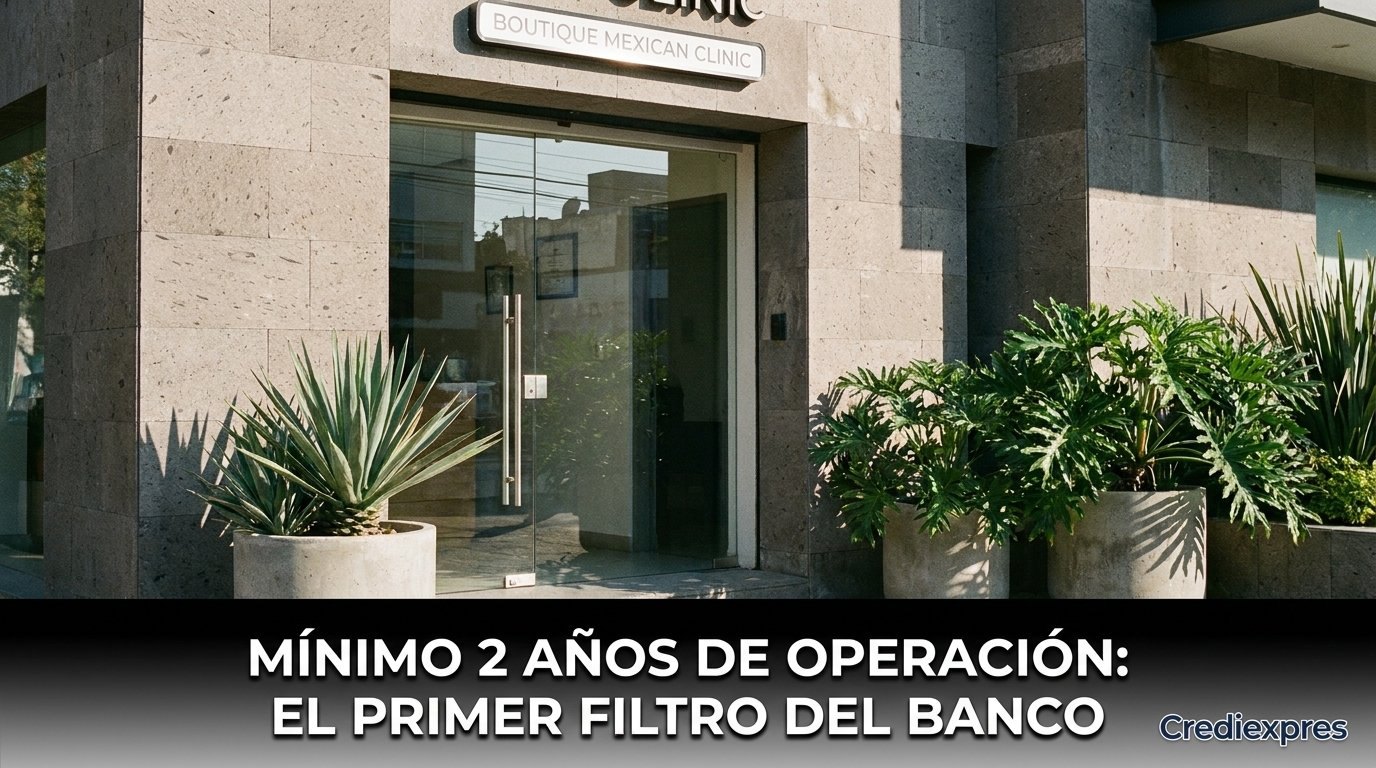 Fachada de un negocio establecido: la antigüedad mínima de dos años es el primer filtro del banco para un crédito PyME