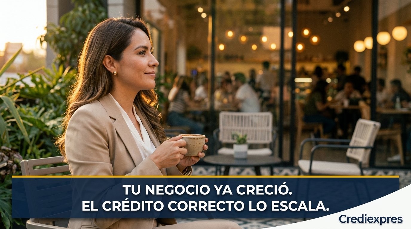 Empresaria en su negocio en crecimiento: el crédito PyME correcto sirve para escalar la operación